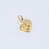 8064JC - Baby Feet Heart Charm