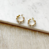 8393JE - Hillary Pearl Hoop Earrings