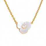 White Shell Flower Necklace