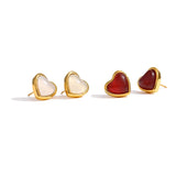 Heart drop Studs