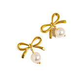 Bow Pearl Earrings