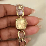 8071JW - Square Link Gold Watch