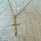 Large Crystal Cross Pendant