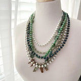 8317JN - Turquoise Layers Beaded Necklace