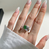 Emerald Cut Silver Ring