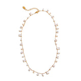 Color Bead Station Necklace