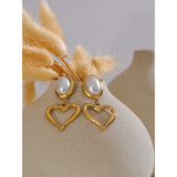 Heart Pearl Dangles