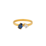 Round Solitaire Ring - Blue