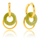 Multi-Ring Translucent Pendant Earrings