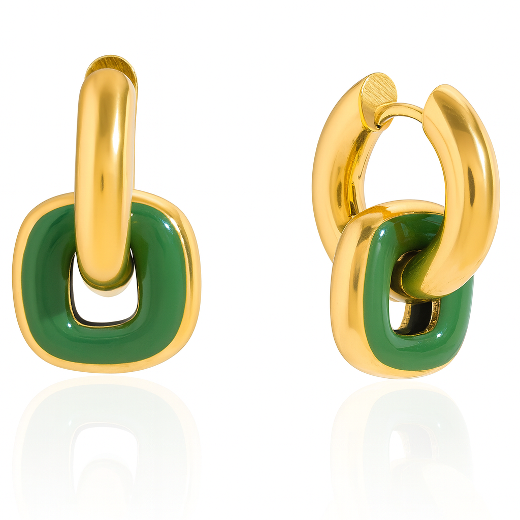 Double Ring Hoop Earrings