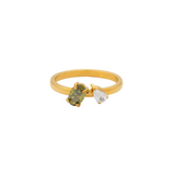 Round Solitaire Ring - Green