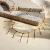 Dainty Disc Station Necklace