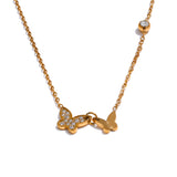 Double Butterfly Necklace