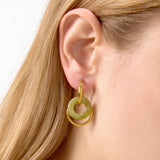 Multi-Ring Translucent Pendant Earrings