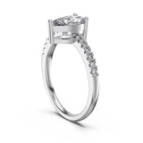 Pear Solitaire Ring - Silver