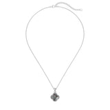 Black Mother Pearl Clover Necklace